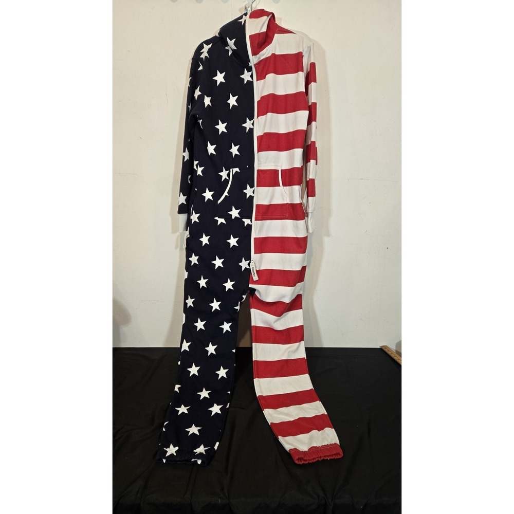 Woody's American flag one piece unisex pajama jumpsuit